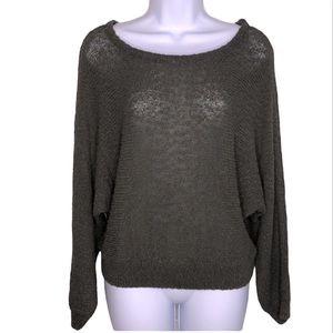 3 for $20 ME TO WE PacSun Sweater Dolman Long Sleeve Gnarled Knit Olive Cotton S